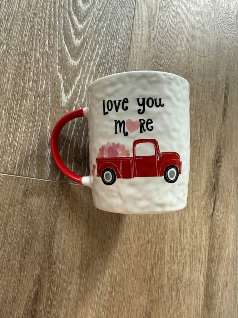 Madison Studio Love You More Red Truck Mug